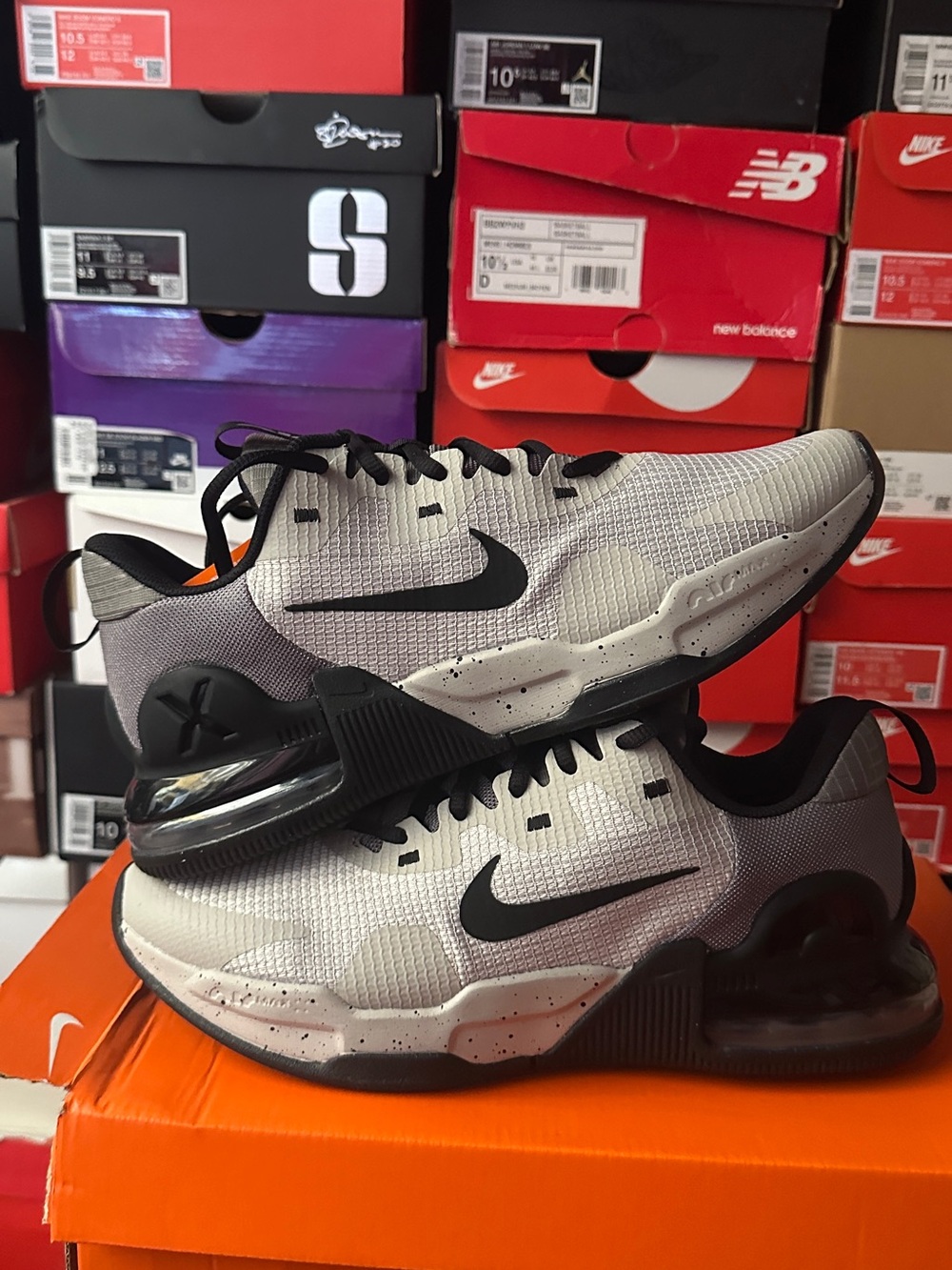 US men Size 10 Nike Air Max Alpha Trainer 5 LT Iron Ore/Black-Flat Pewter #207